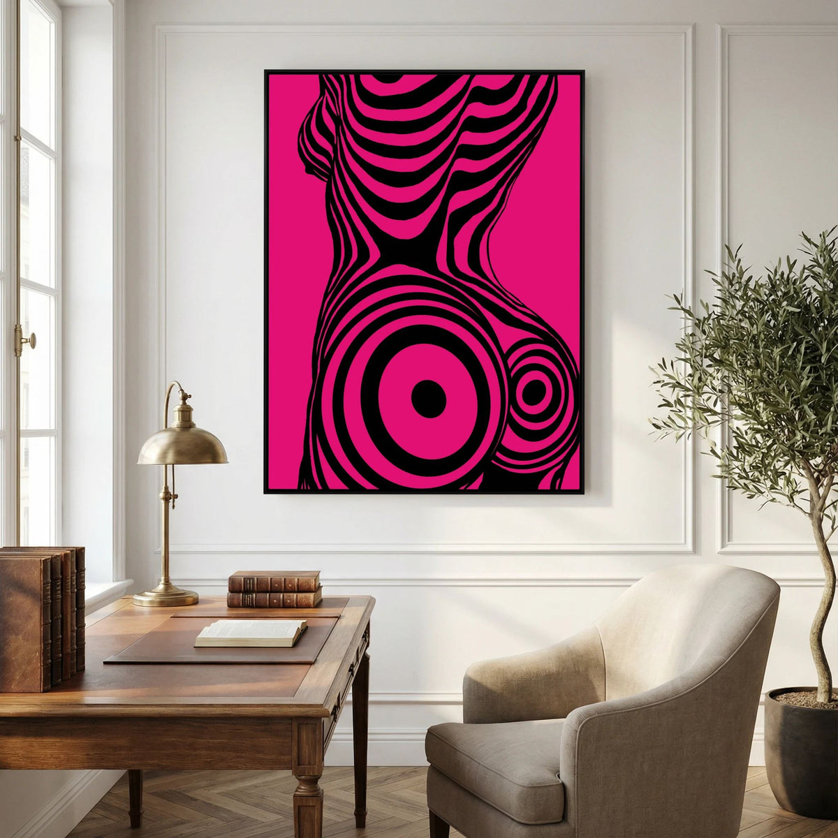 Modern Pop Art Silhouette Canvas Print