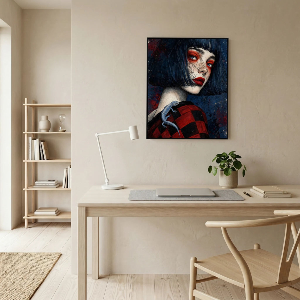 Young Geisha Stretched Canvas Wall Art