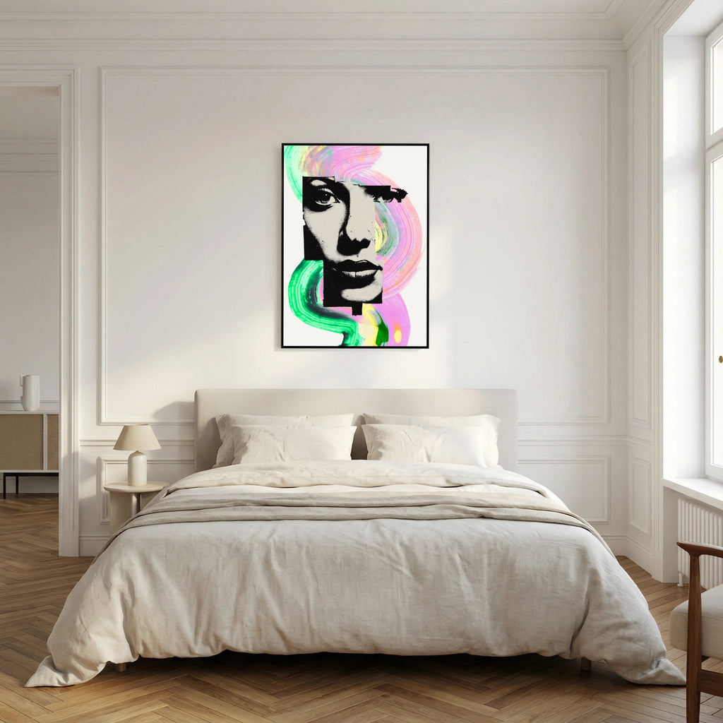 Halftone Pop Art Portrait Canvas Bold Graphic Wall Art