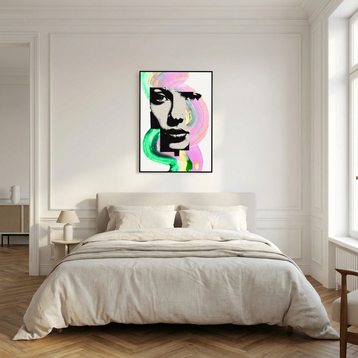 Halftone Pop Art Portrait Canvas Bold Graphic Wall Art
