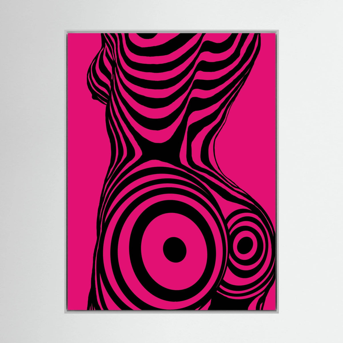 Modern Pop Art Silhouette Canvas Print