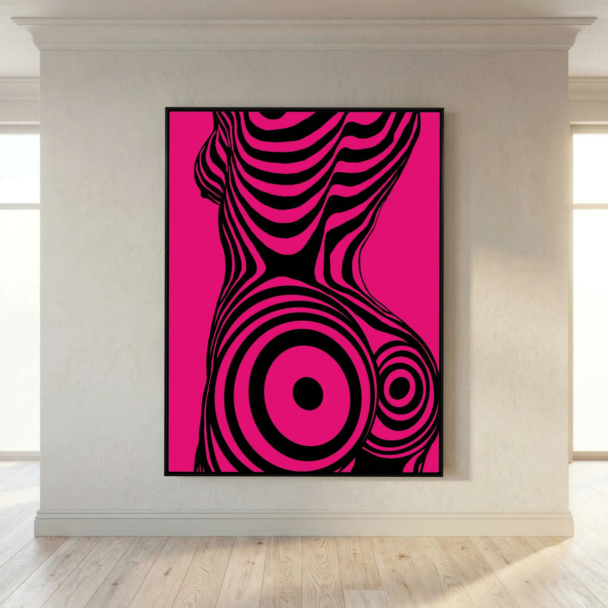Modern Pop Art Silhouette Canvas Print