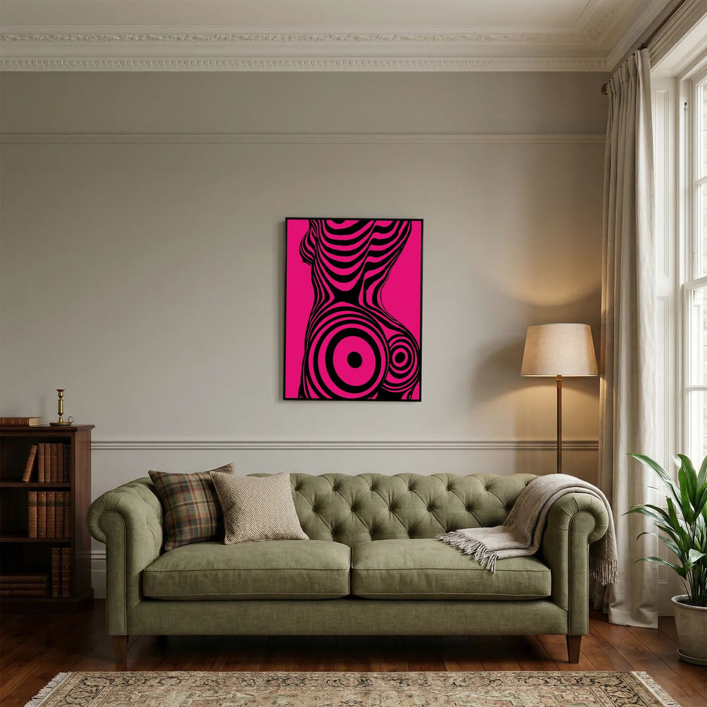 Modern Pop Art Silhouette Canvas Print