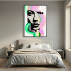 Halftone Pop Art Portrait Canvas Bold Graphic Wall Art