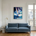 Yacht racing sport art 24 by Justyna Jaszke