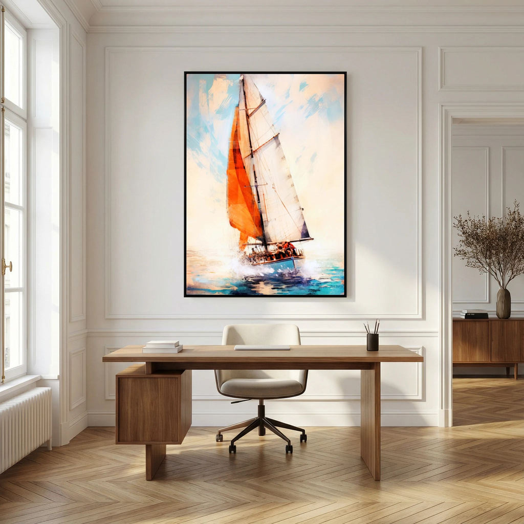 Yacht Racing Sport Art 12 Stretched Canvas Wall Art – By Justyna Jaszke