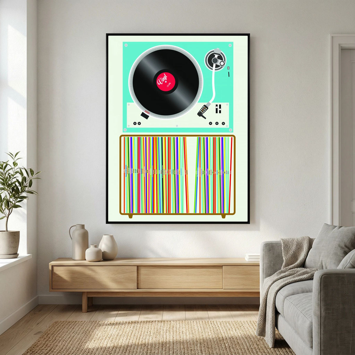 Vinyl Stack by Wall Chart Art Studio