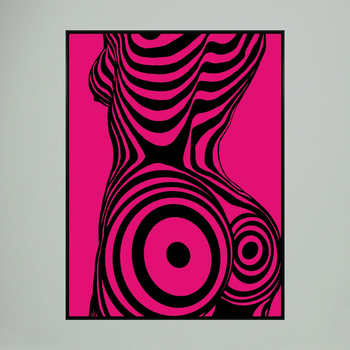 Modern Pop Art Silhouette Canvas Print