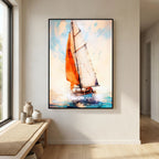 Yacht Racing Sport Art 12 Stretched Canvas Wall Art – By Justyna Jaszke