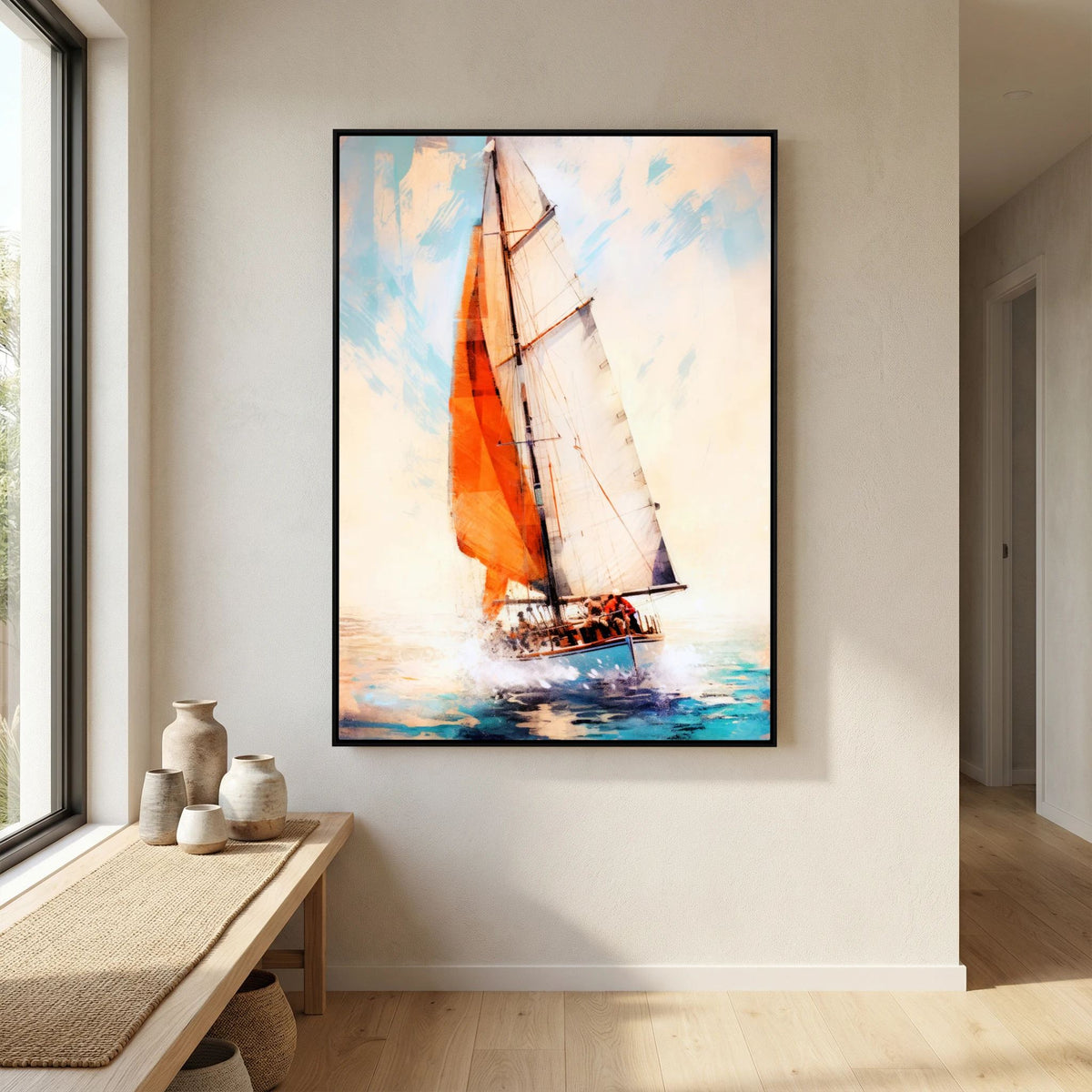 Yacht Racing Sport Art 12 Stretched Canvas Wall Art – By Justyna Jaszke