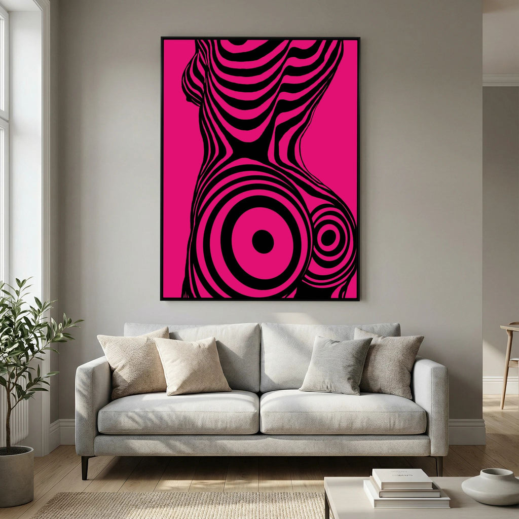Modern Pop Art Silhouette Canvas Print