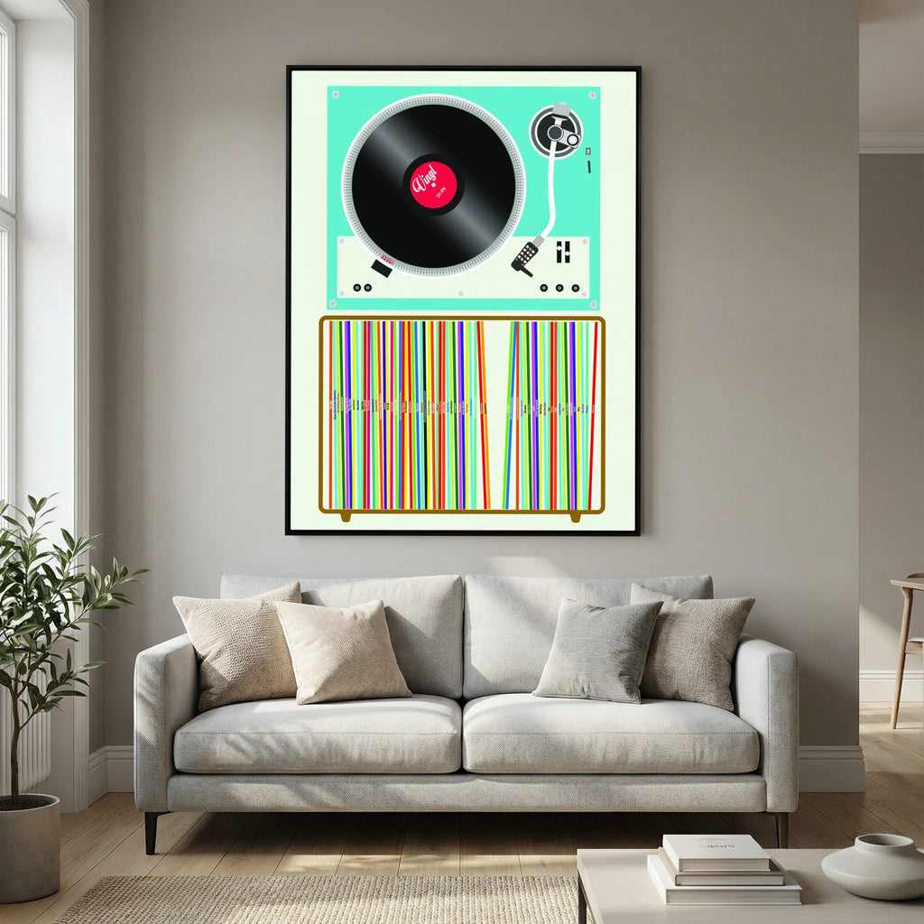 Vinyl Stack by Wall Chart Art Studio