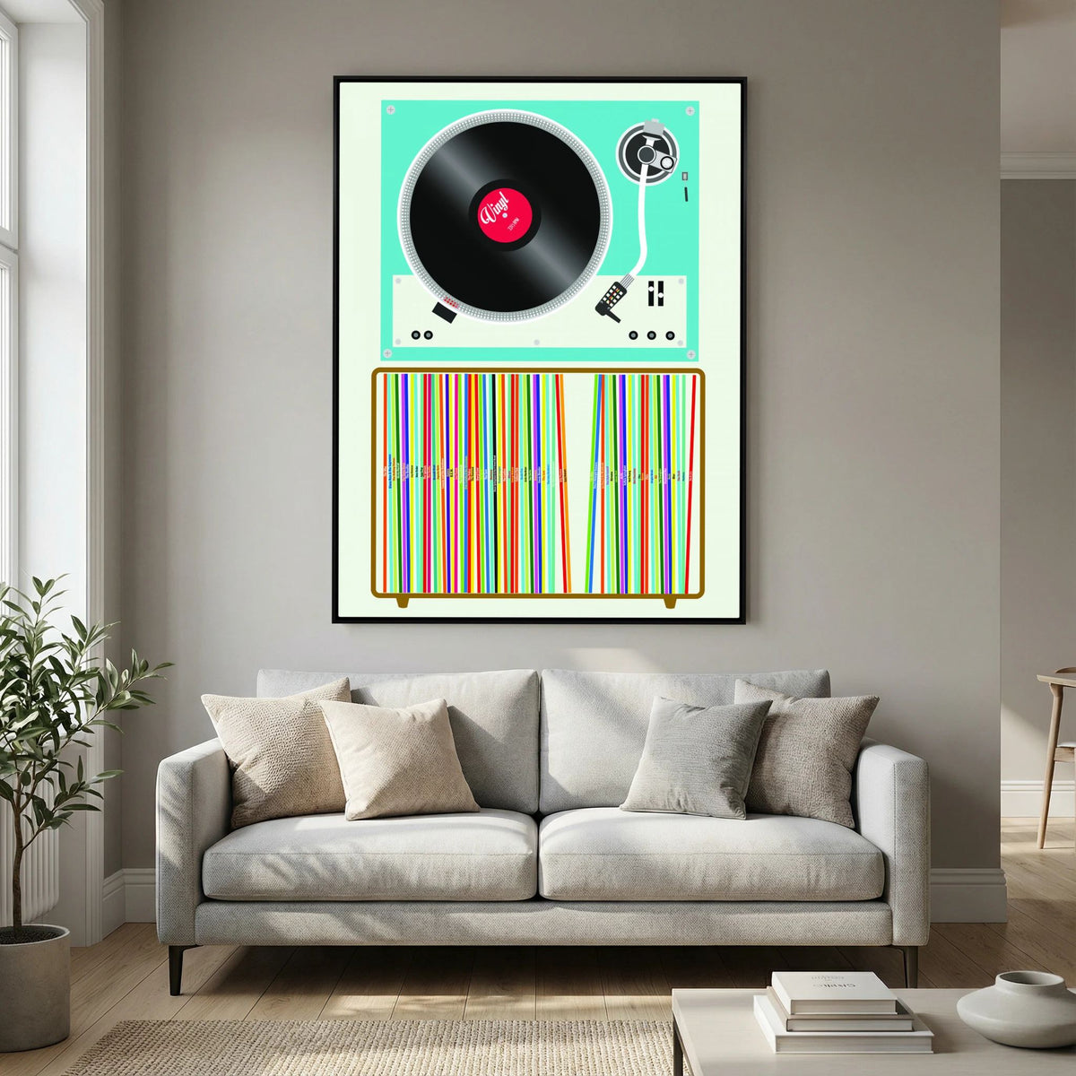 Vinyl Stack by Wall Chart Art Studio