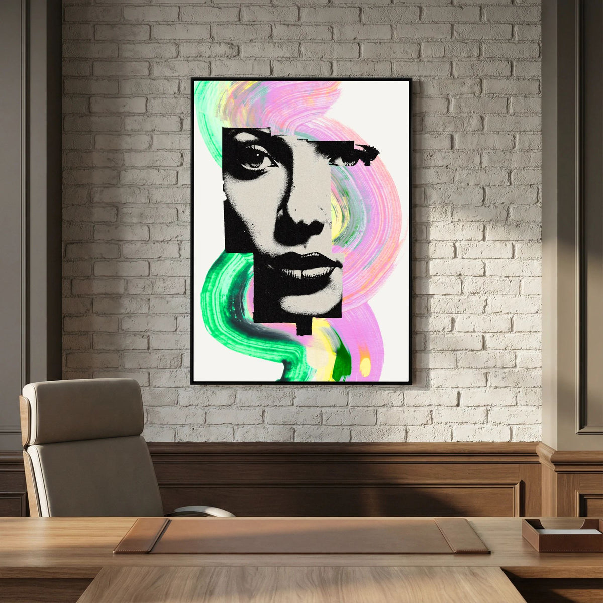 Halftone Pop Art Portrait Canvas Bold Graphic Wall Art