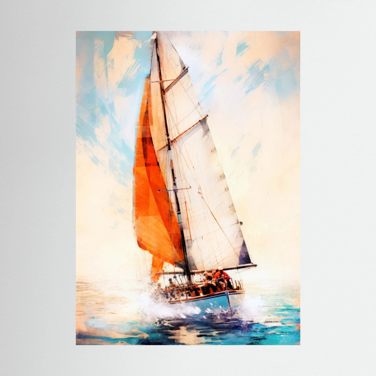 Yacht Racing Sport Art 12 Stretched Canvas Wall Art – By Justyna Jaszke