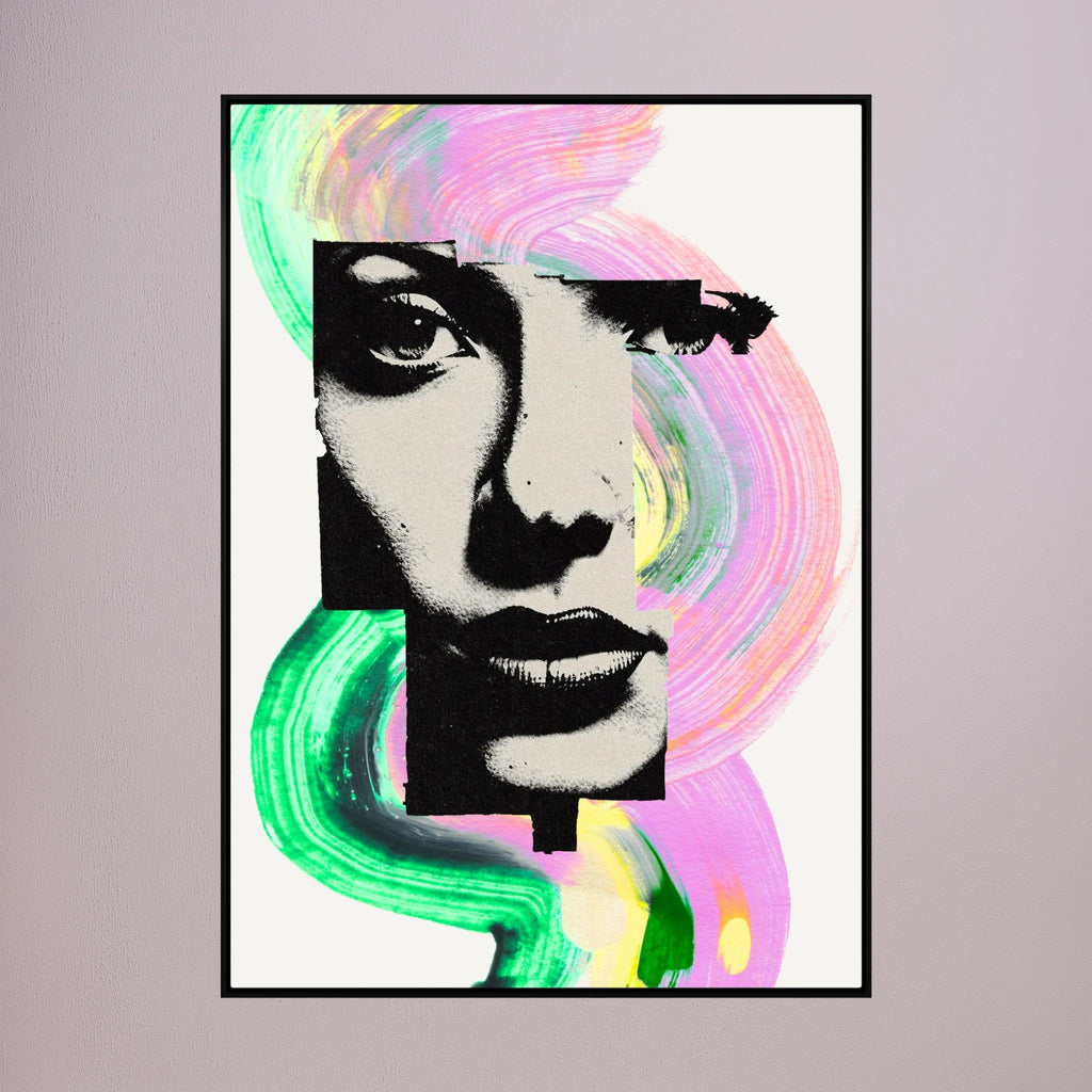 Halftone Pop Art Portrait Canvas Bold Graphic Wall Art
