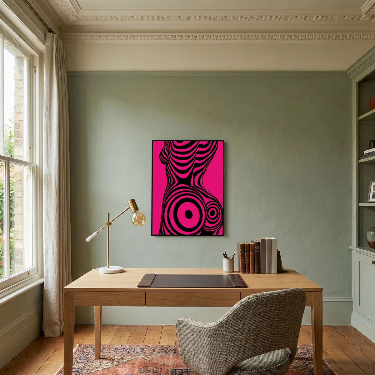 Modern Pop Art Silhouette Canvas Print
