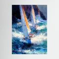 Yacht racing sport art 24 by Justyna Jaszke