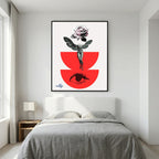 Surrealist Winged Collage Canvas Art  Avant-Garde Wall Decor