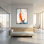 Yacht Racing Sport Art 12 Stretched Canvas Wall Art – By Justyna Jaszke