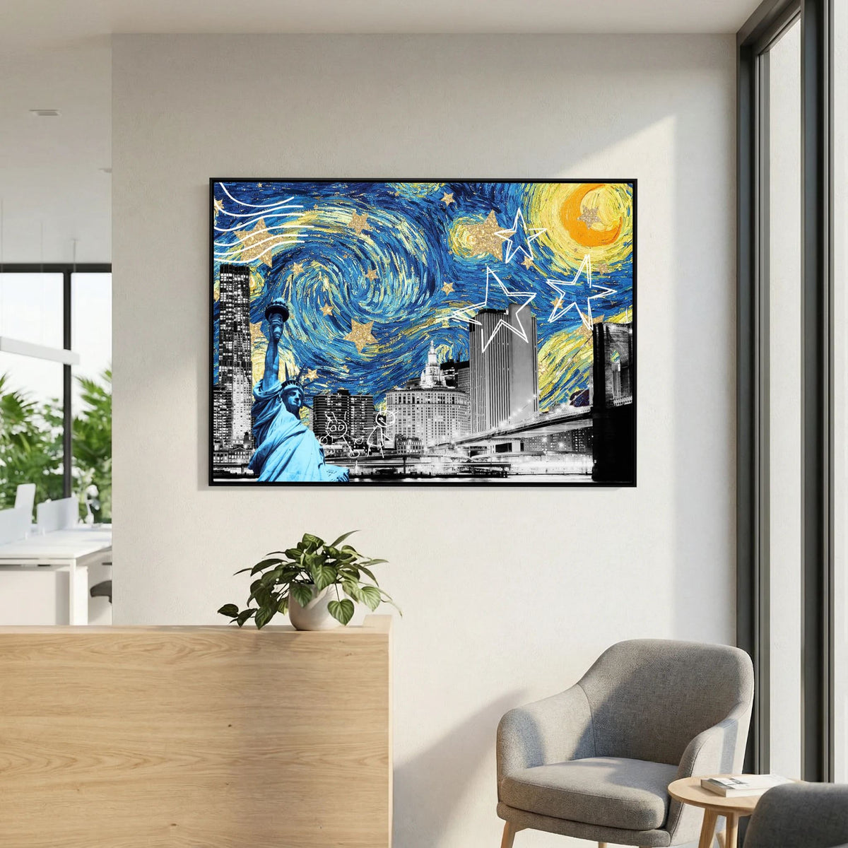 Starry Night New York by Athene Fritsch