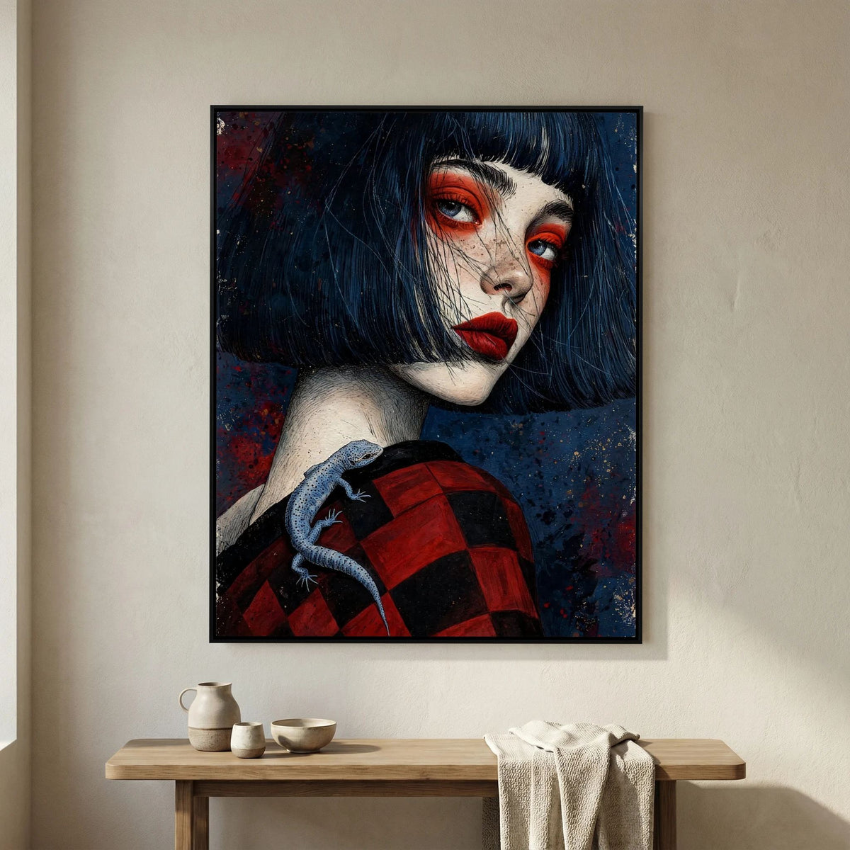 Young Geisha Stretched Canvas Wall Art