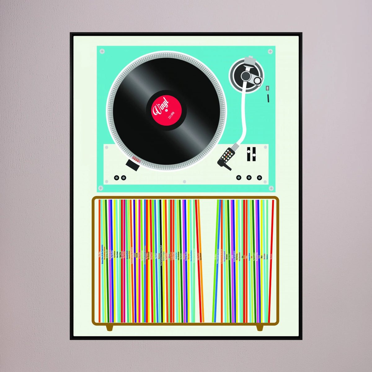 Vinyl Stack by Wall Chart Art Studio