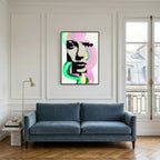 Halftone Pop Art Portrait Canvas Bold Graphic Wall Art