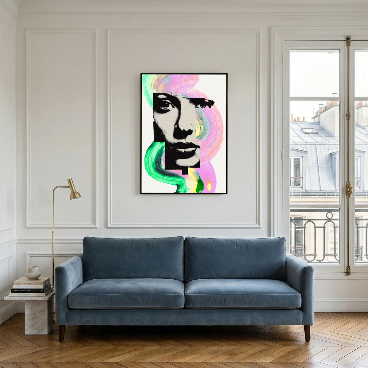 Halftone Pop Art Portrait Canvas Bold Graphic Wall Art
