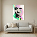 Halftone Pop Art Portrait Canvas Bold Graphic Wall Art