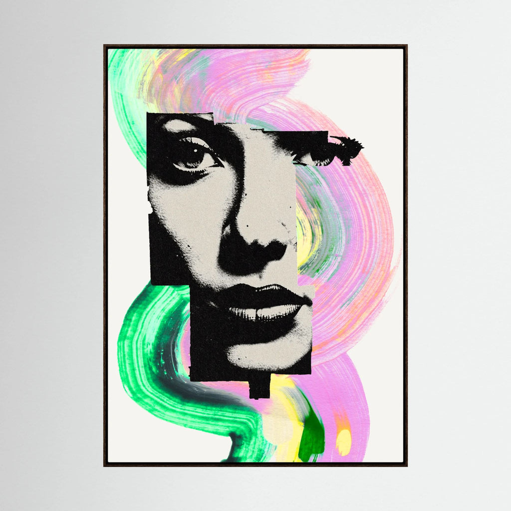 Halftone Pop Art Portrait Canvas Bold Graphic Wall Art