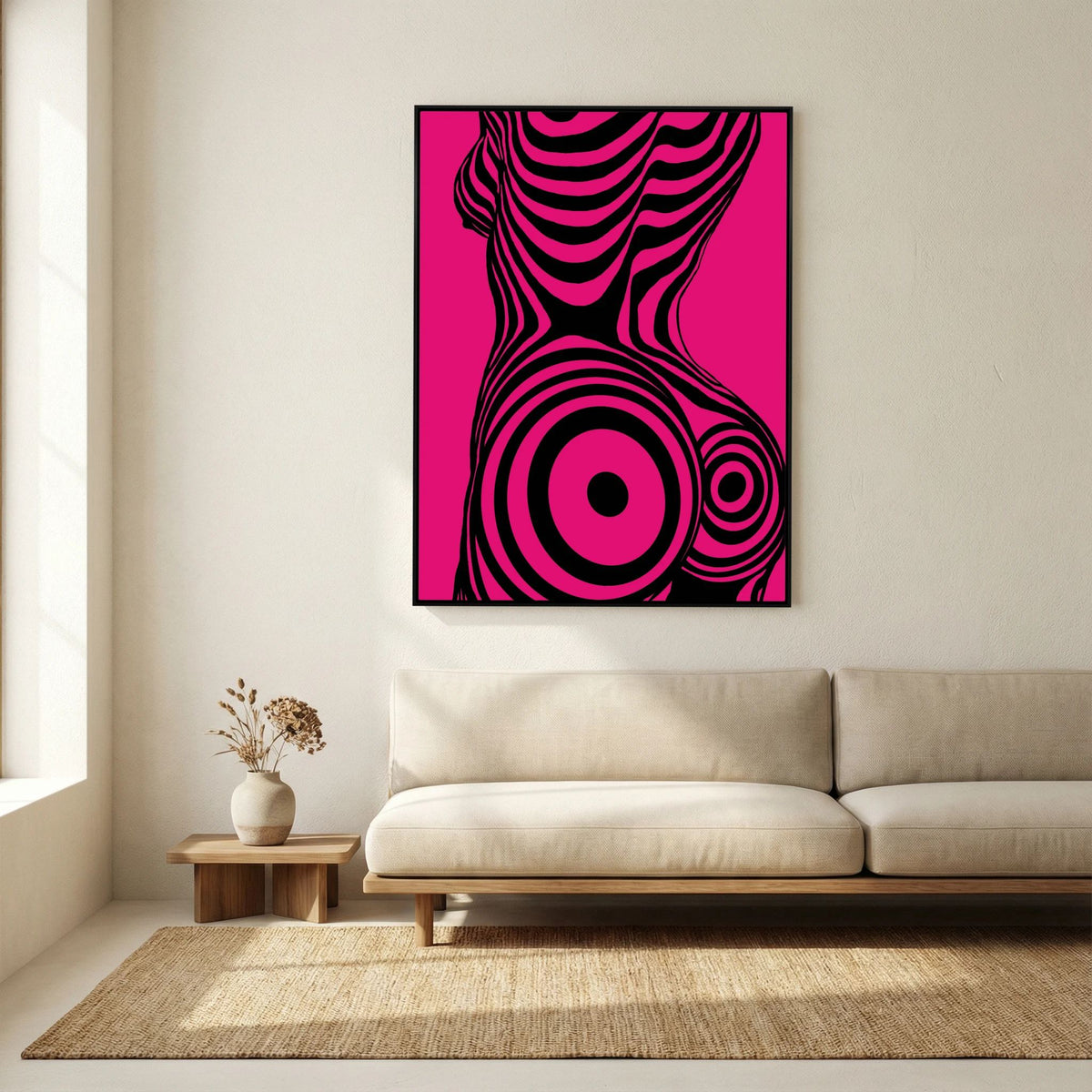 Modern Pop Art Silhouette Canvas Print