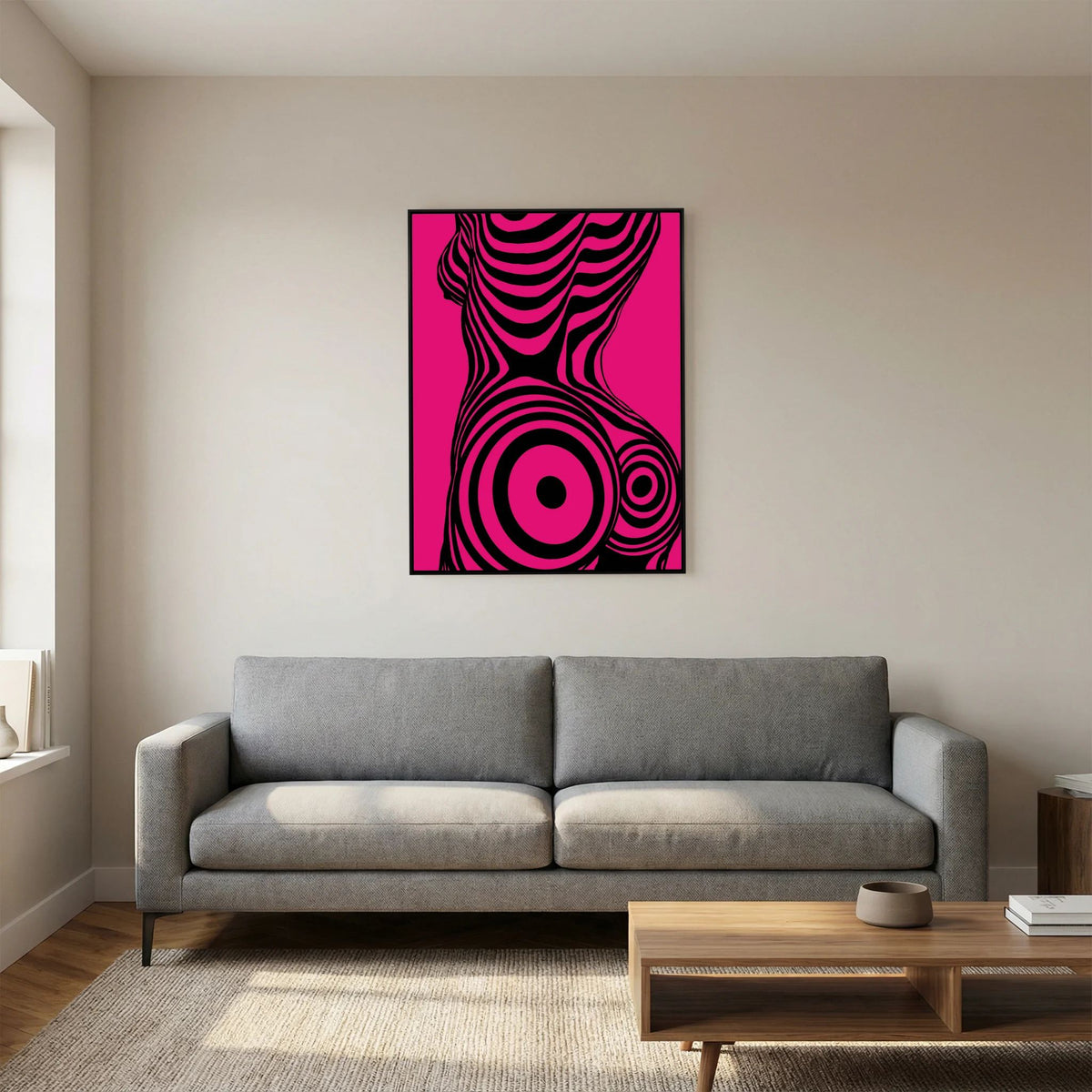 Modern Pop Art Silhouette Canvas Print
