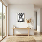 Op Art Nude Silhouette Canvas Black & White Optical Illusion