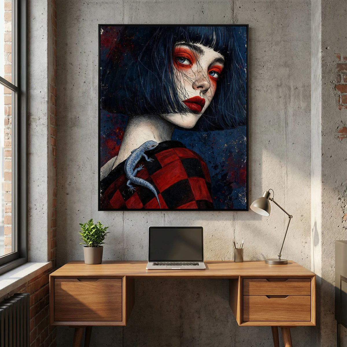 Young Geisha Stretched Canvas Wall Art