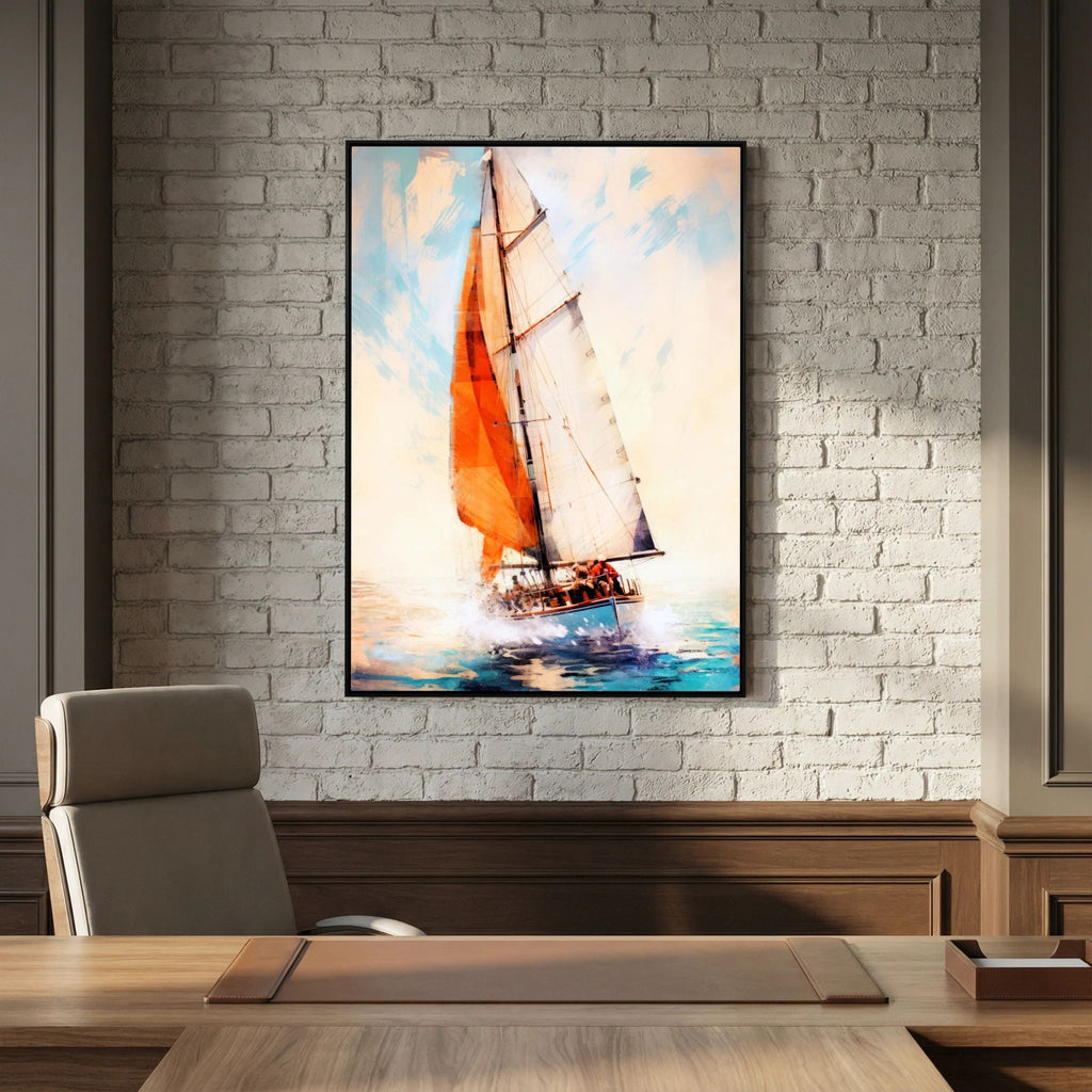 Yacht Racing Sport Art 12 Stretched Canvas Wall Art – By Justyna Jaszke