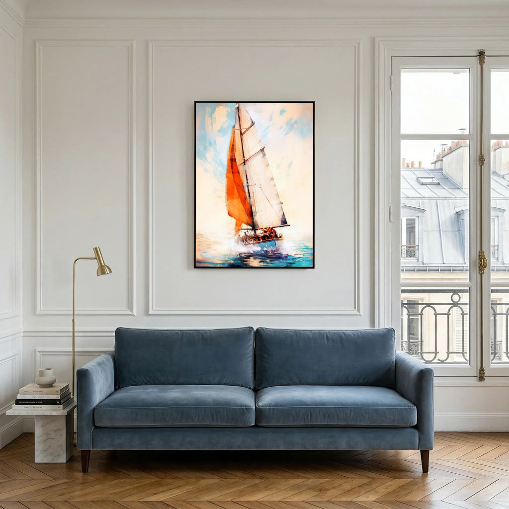 Yacht Racing Sport Art 12 Stretched Canvas Wall Art – By Justyna Jaszke