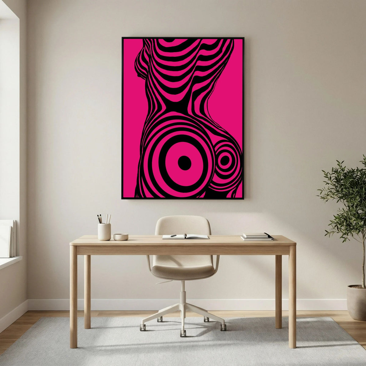 Modern Pop Art Silhouette Canvas Print