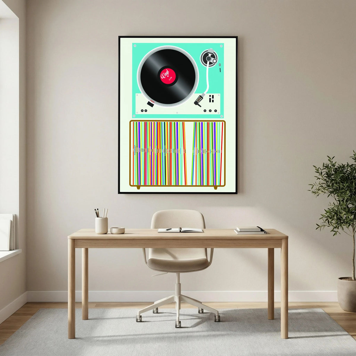 Vinyl Stack by Wall Chart Art Studio