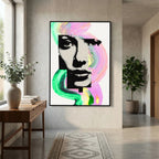 Halftone Pop Art Portrait Canvas Bold Graphic Wall Art