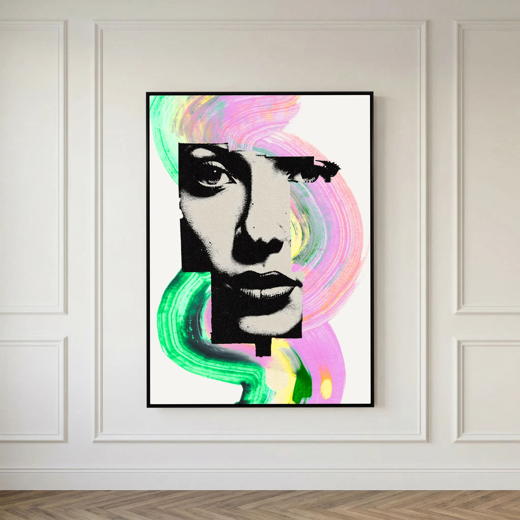 Halftone Pop Art Portrait Canvas Bold Graphic Wall Art