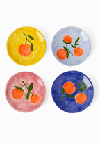 Peaches and Keen Plates After Matisse Set of 4