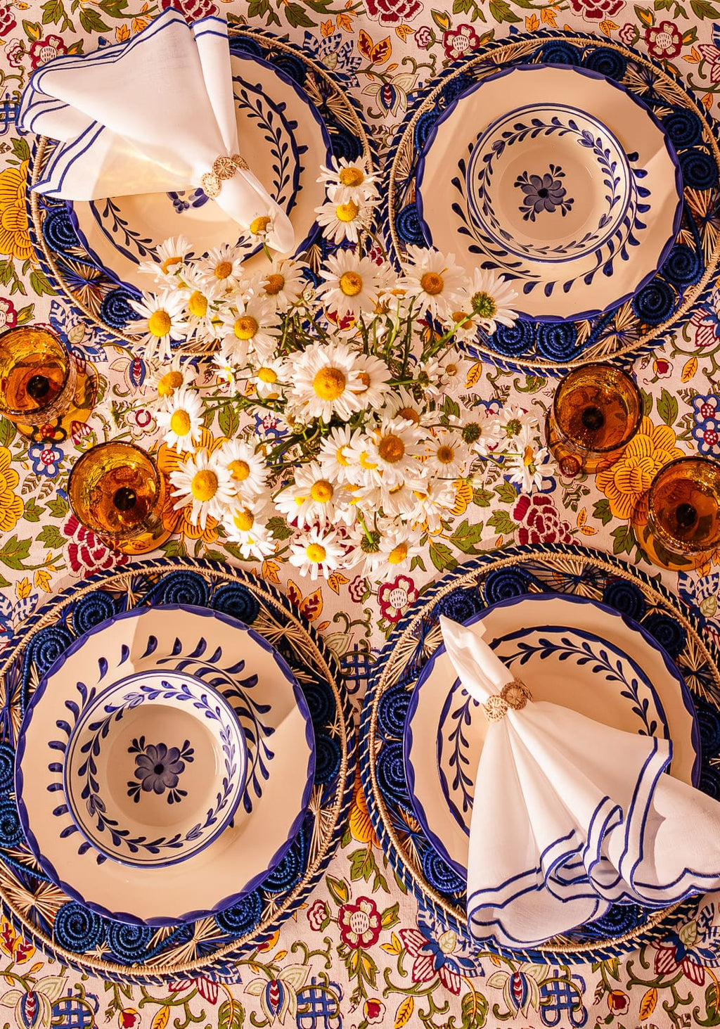 Pandora Cobalt Blue Scalloped Side Plates Set of 4