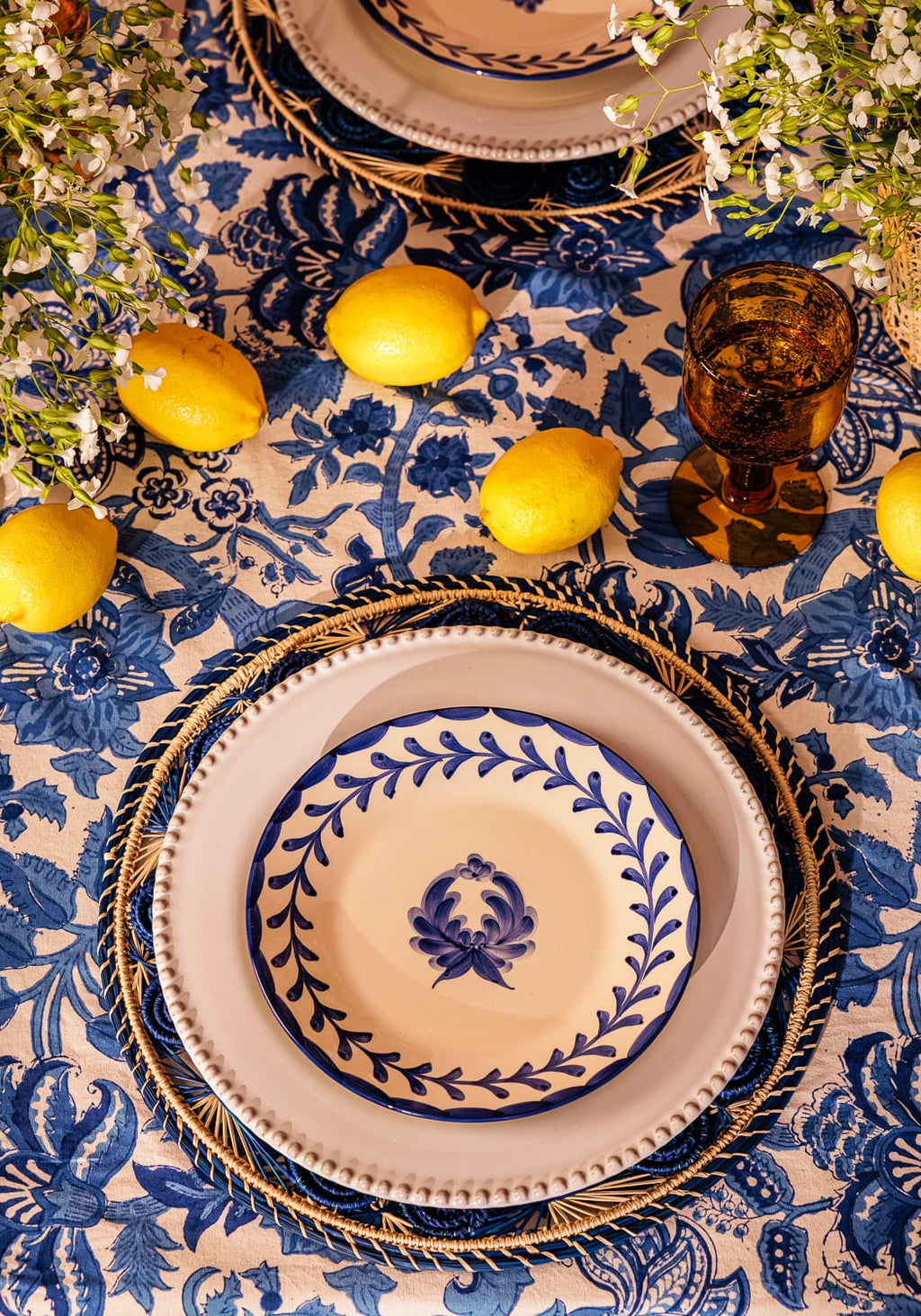 Pandora Cobalt Blue Scalloped Side Plates Set of 4