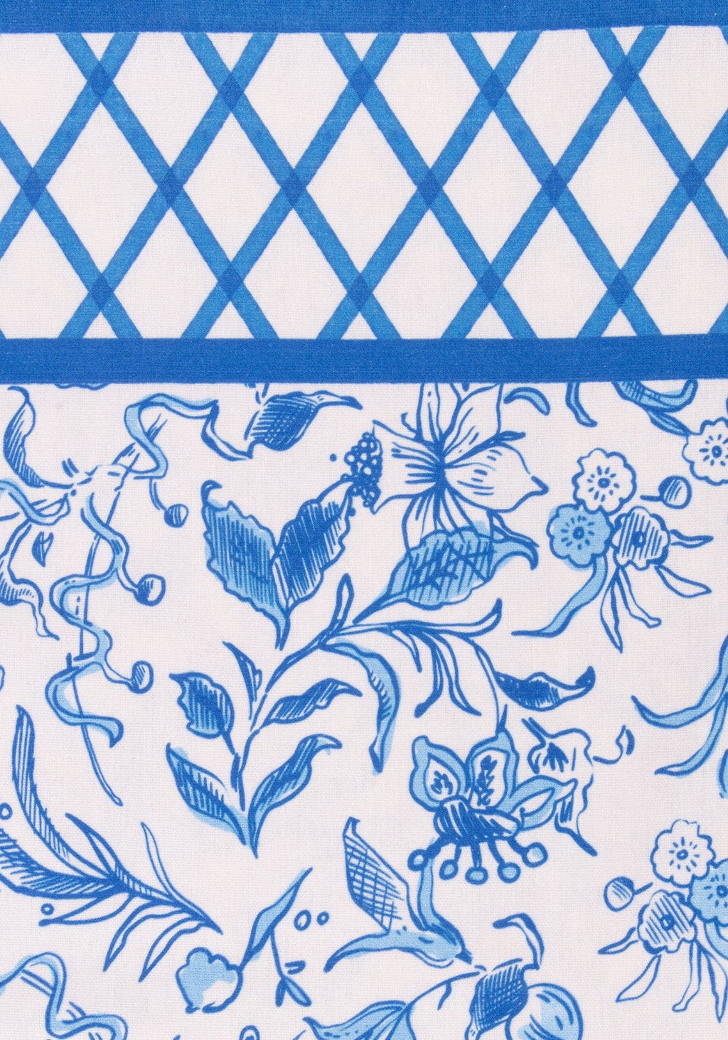 Belgravia Bloom blue floral tablecloth