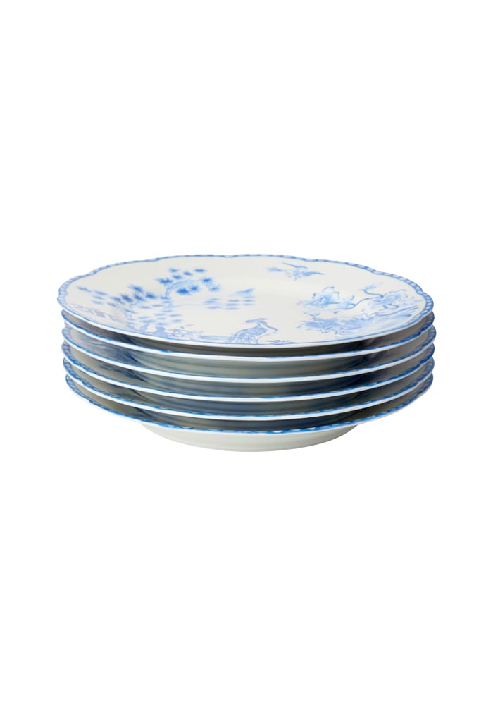 Virginia Blue and White Porcelain Dessert Plates Set of 4